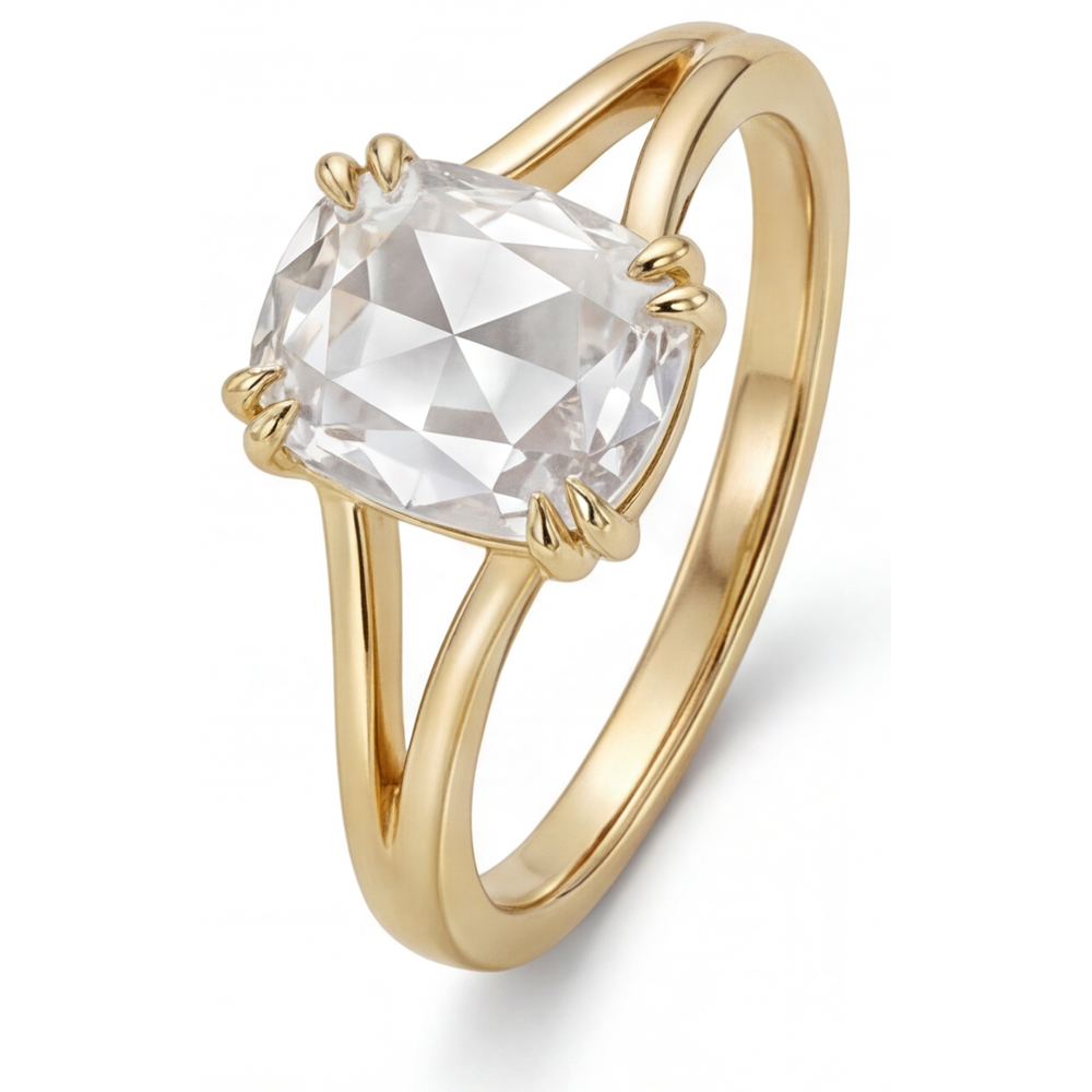 Diamante Anello Solitario – vista frontale