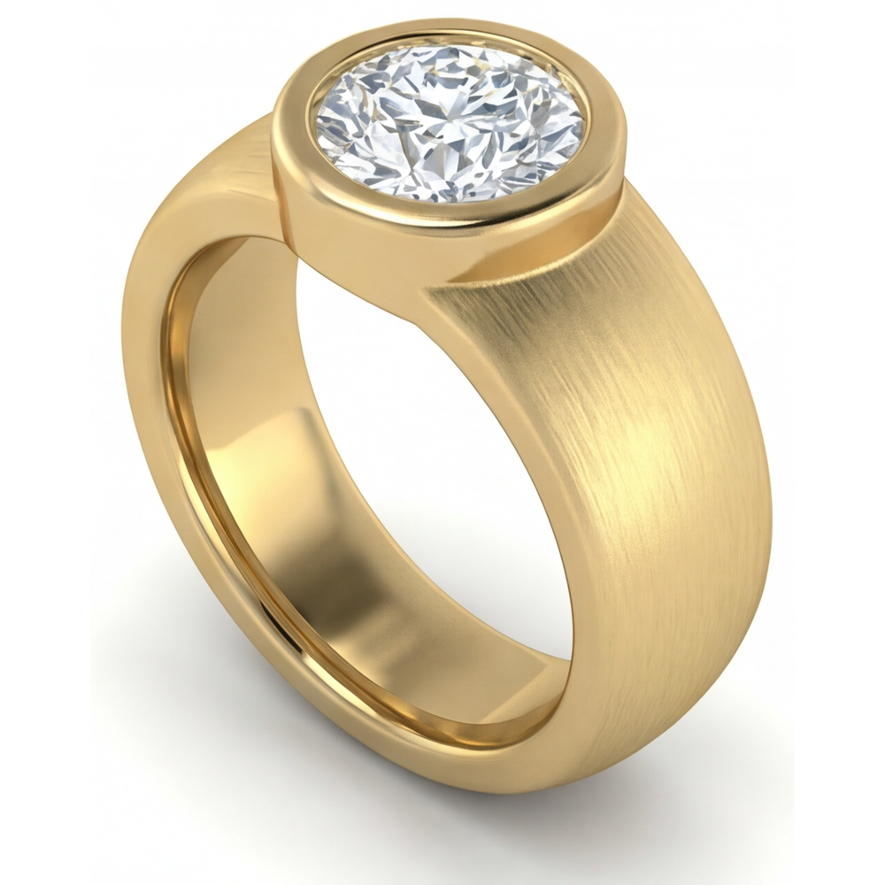 Abbagliante Anello Uomo 1,50 carati – vista laterale