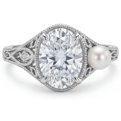 Lussuoso Anniversary Ring con Diamante Filigrana – 2 carati