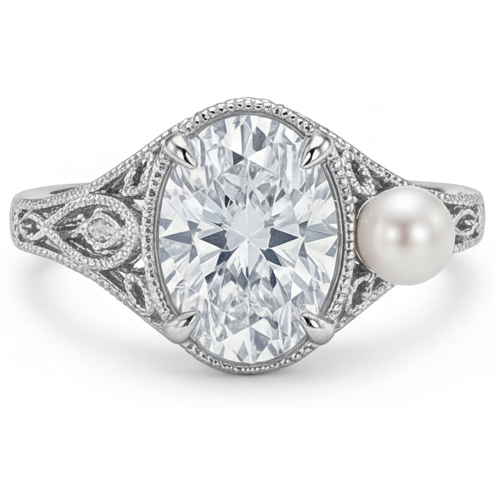 Diamante Anniversary Ring 2-carati Oro 14 Carati Bianco – vista principale