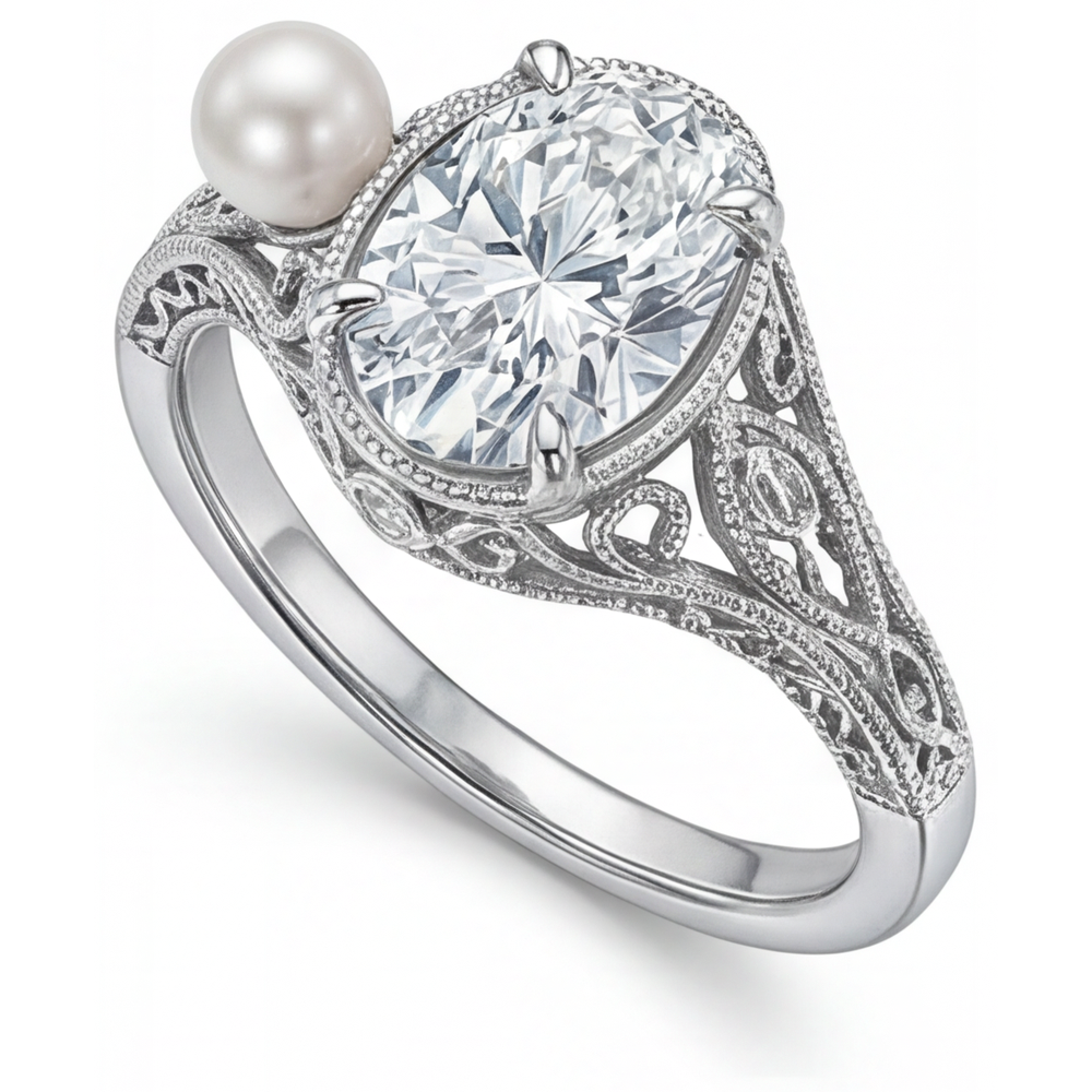 Lussuoso Anniversary Ring 2 carati – vista frontale