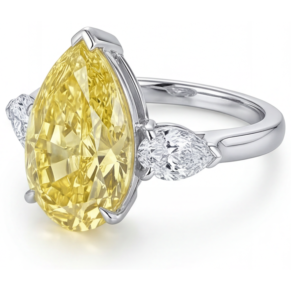 Diamante Canarino Anello – vista laterale