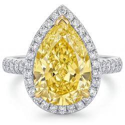 Artigianale Anello Gioielleria – Diamante Canarino 3,50 carati