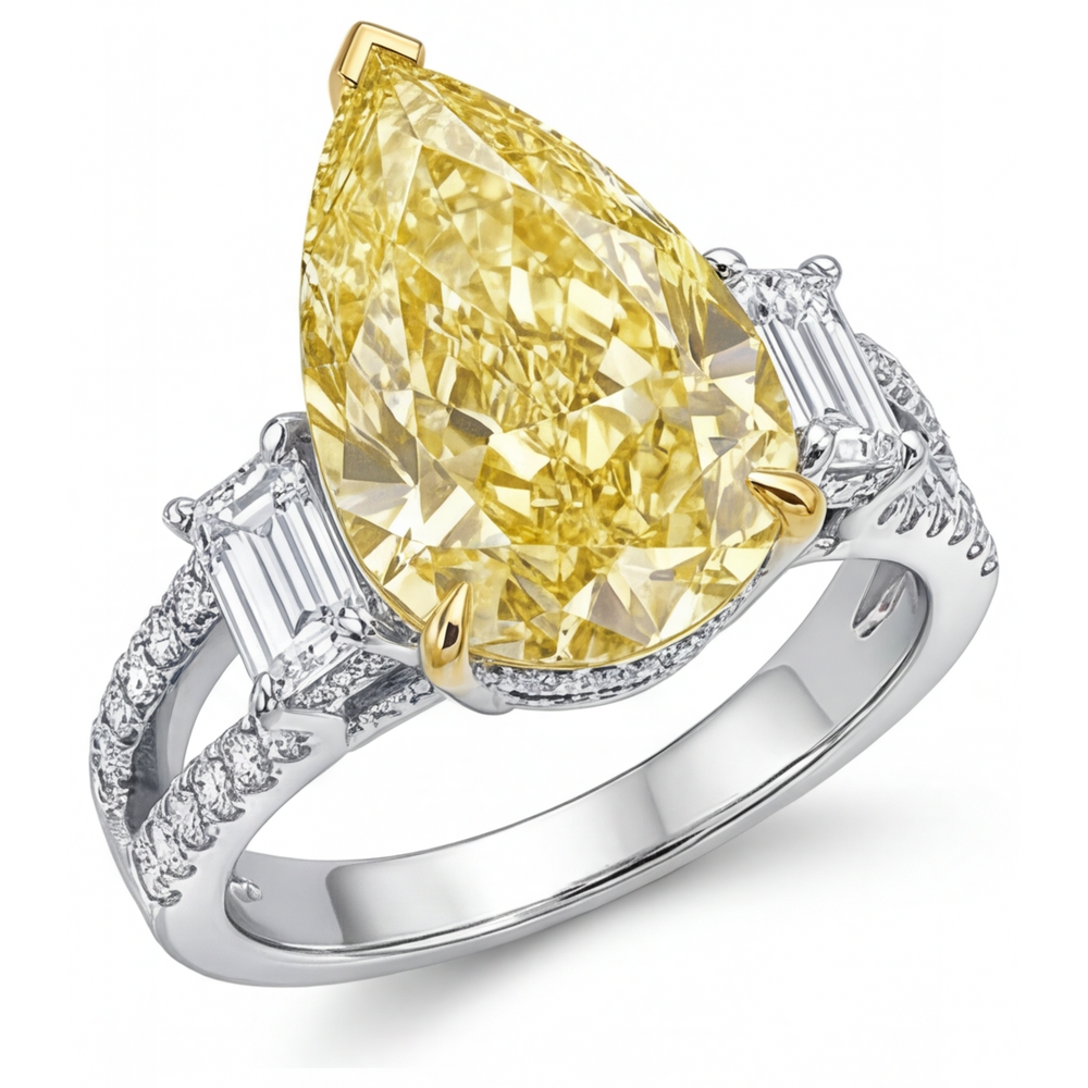 Raffinato Diamante Canarino Trilogia 4 carati – vista principale