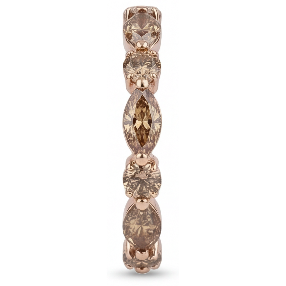 Diamante Eternity Band 4 carati Oro Rosa 14K – vista angolare