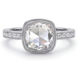 Di lusso Taglio Rosa Diamante Fine Anello Halo – 3,25 carati Oro