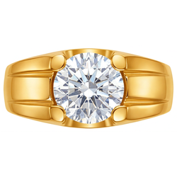 Uomo Diamante Fine taglio Taglio Brillante Anello Maschile 2