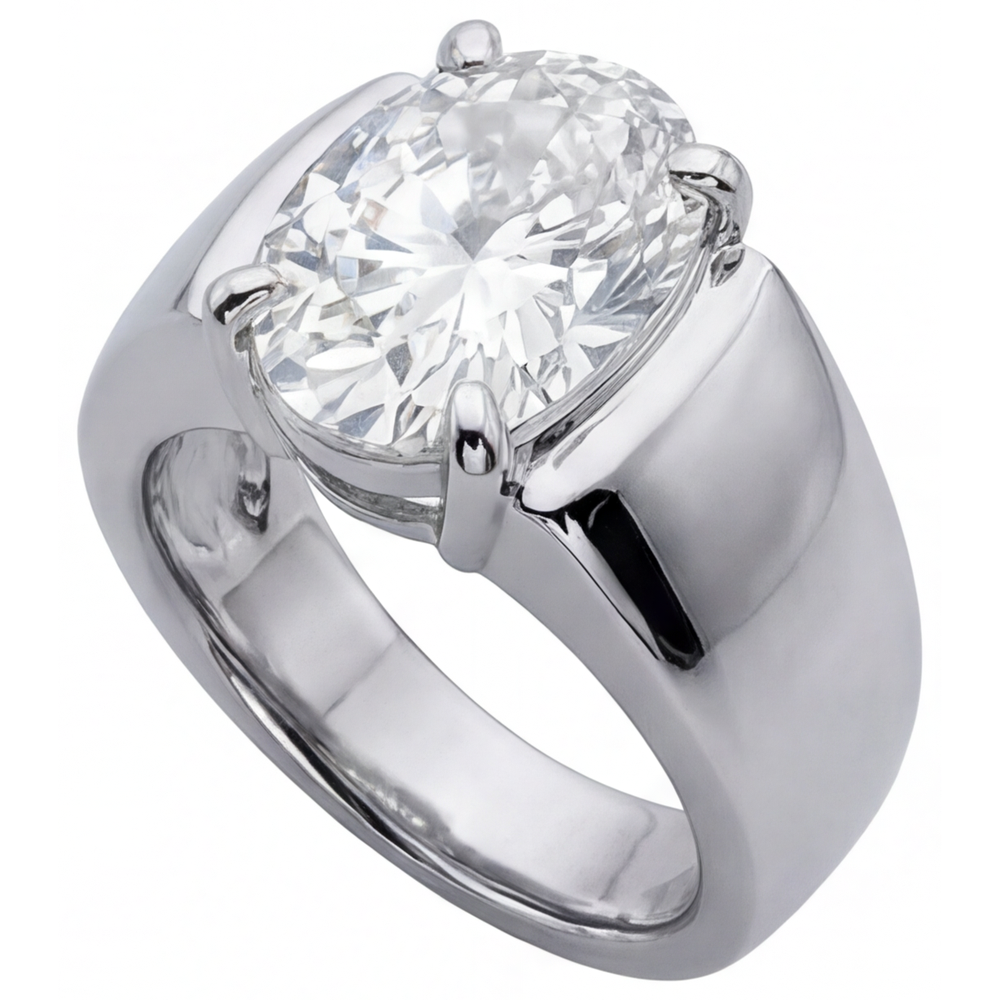 Diamante Fine Anello Maschile – vista laterale