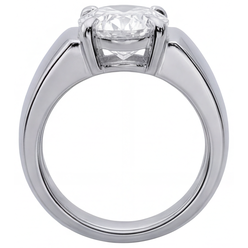 Senza tempo Diamante Fine Anello Maschile 4 carati – vista posteriore