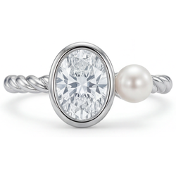 Oro Bianco 14K Diamante Fine Anello Monopietra – 1,50-carati