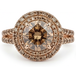 Diamante Champagne Deserto Anello Nuziale – Diamante Fine 4