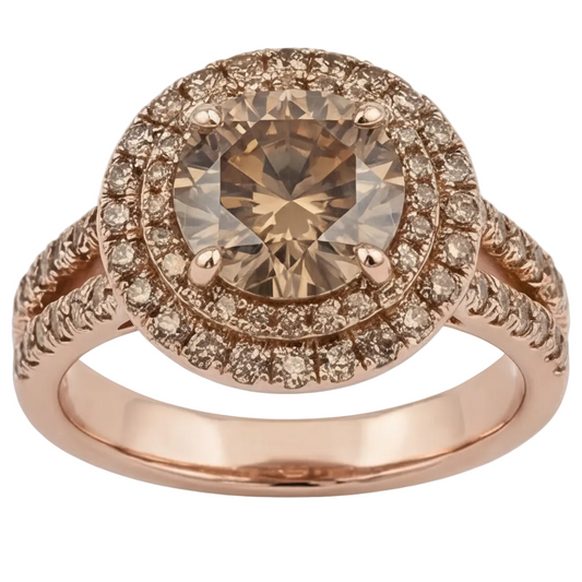 Diamante Fine Anello Nuziale – vista frontale