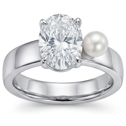 2,25 carati Diamante Fine Anello Solitario in Oro Bianco 14K