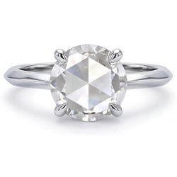 Diamante Fine Anello Solitario – Taglio Rosa Antico 4 carati Oro