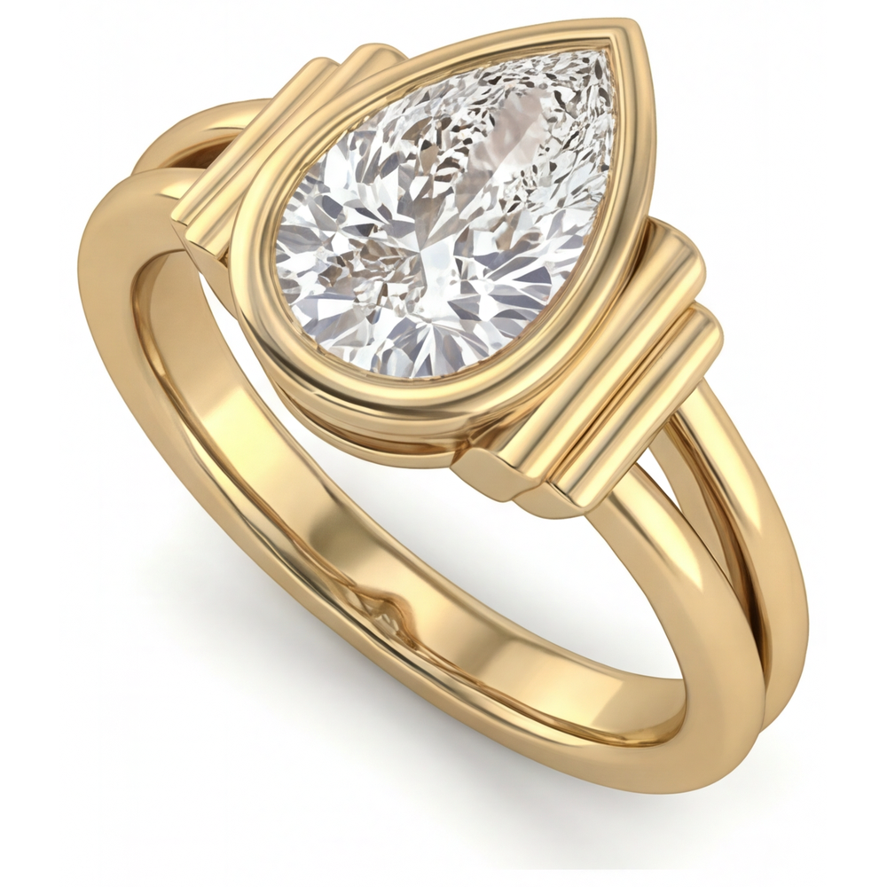 Diamante Fine Anello Trilogy – vista laterale