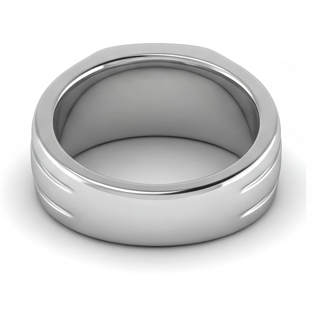 Taglio Rotondo Diamante Fine anello in Oro Bianco 14K – vista dall'alto