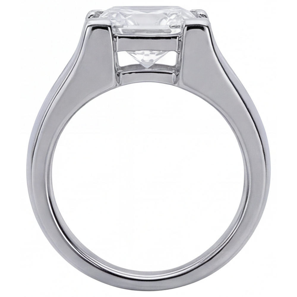 Alto di gamma Anello Uomo 3 carati – vista profilo
