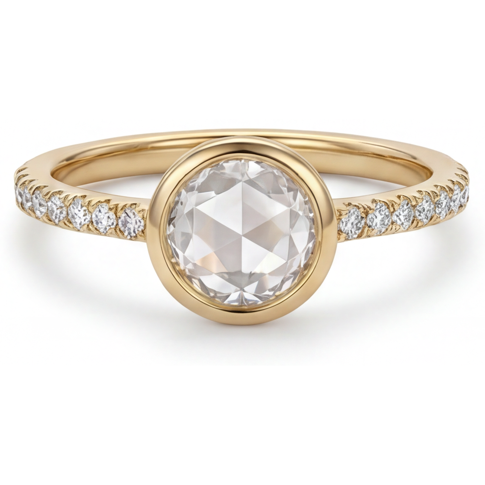 Diamante Fine Solitario di Fidanzamento 1,50-carati Oro Giallo 14K – vista principale