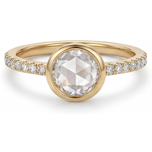 Diamante Fine Solitario di Fidanzamento 1,50-carati Oro Giallo 14K – vista principale