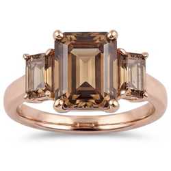 Diamante Fine Diamante Champagne Deserto Trilogia – 3,50 carati