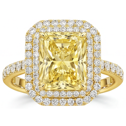 Pavé Anello Gioielleria – Diamante Giallo Canarino 4,25 carati