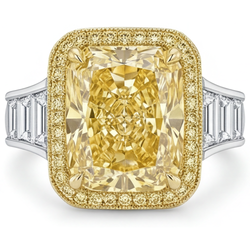 Lussuoso Anello Gioielleria con Diamante Giallo Canarino VVS – 4