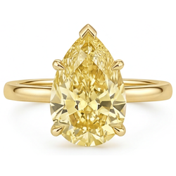 Fatto a mano Diamante Giallo Canarino Anello Statement 2 carati