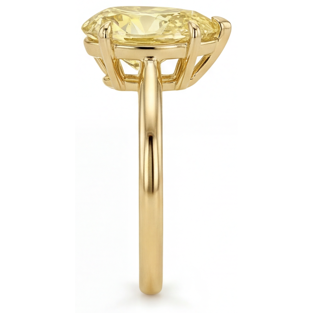 Fatto a mano Diamante Giallo Canarino Anello Statement 2 carati – vista dall'alto