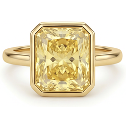 Diamante Giallo Canarino taglio Taglio Radiant Solitario di