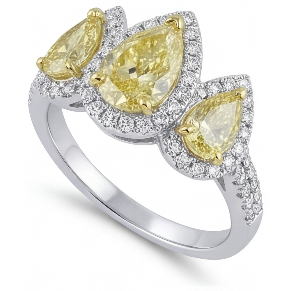 Diamante Giallo Fancy Anello – vista angolare