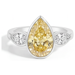 Diamante Giallo Fancy Anello Gioielleria – Purezza VVS 2,75