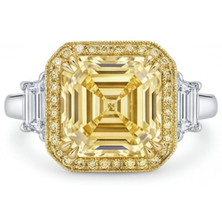 Fine VVS Diamante Giallo Fancy Anello Gioielleria – 2 carati Oro