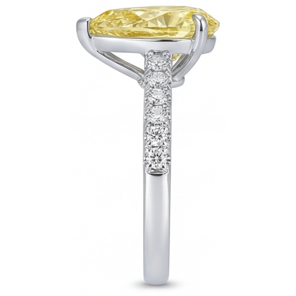 Diamante Giallo Fancy Anello Statement – vista posteriore