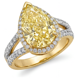 VVS Diamante Giallo Fancy Anello Statement 4,25 carati – Oro