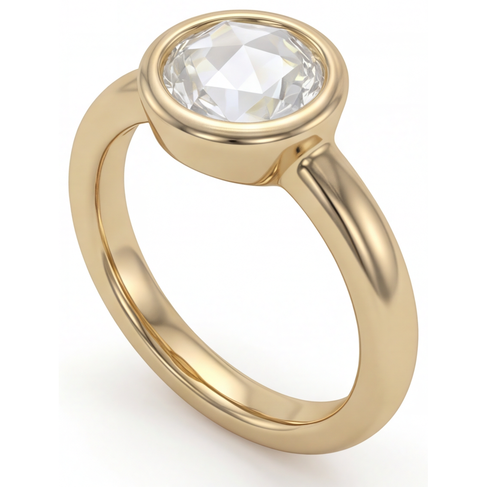Diamante Solitario di Fidanzamento 2,75-carati Oro Giallo 14K – vista laterale