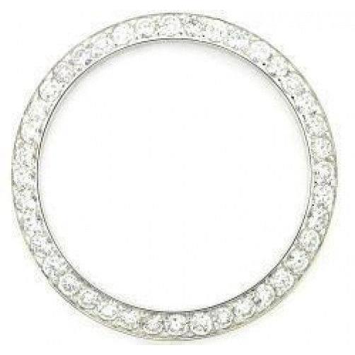Diamante Taglio Rotondo Orologio di Lusso in Oro 14 Carati Bianco – vista principale