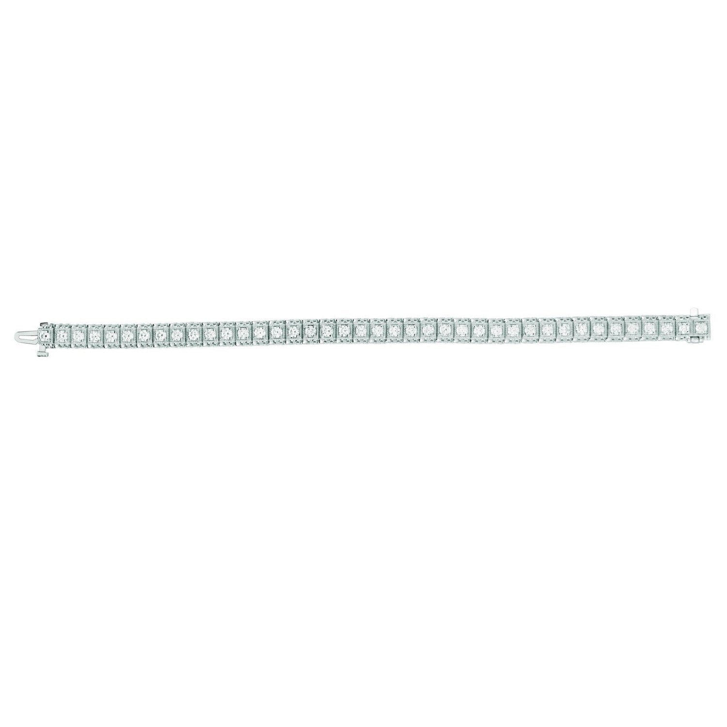 Bracciale Tennis Oro Bianco 14K con Diamante – vista principale