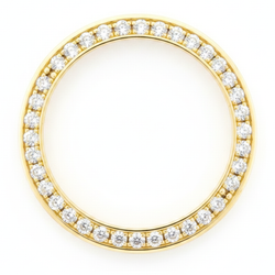 Lunetta per orologio con diamanti 1 carato 28 mm per Rolex Datejust in Oro Giallo 14K pavé rotondo naturale autentico