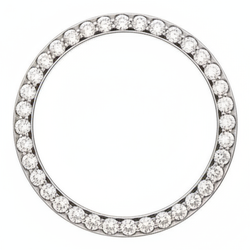 Lunetta per Orologio con Diamanti 1 Carato 28 mm Compatibile con Rolex Datejust in Vero Acciaio Inossidabile Pavé Rotondo