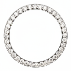 Lunetta in Diamanti per Orologio 2 Carati 28 mm Compatibile con Rolex Datejust in Acciaio Inossidabile con Pavé Tondo Naturale Autentico