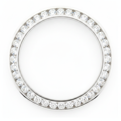 Lunetta per Orologio con Diamanti 3 Carati 28 mm Per Rolex Datejust in Acciaio Inossidabile Incassatura a Canale Rotonda Diamanti Naturali Autentici