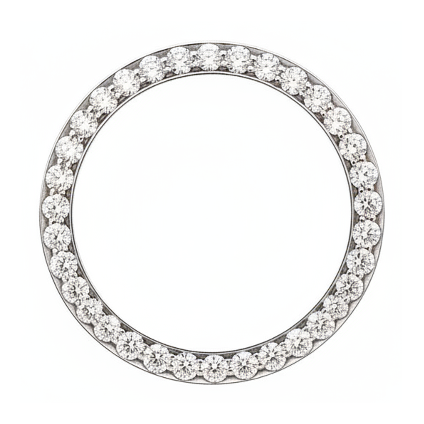 Lunetta per Orologio con Diamanti 3 Carati 28 mm Compatibile con Rolex Datejust in Acciaio Inossidabile Pavé Rotondo Naturali Autentici