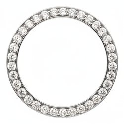 Lunetta per Orologio con Diamanti 3 Carati 28 mm Compatibile con Rolex Datejust in Acciaio Inossidabile Naturale Autentico Rotonda