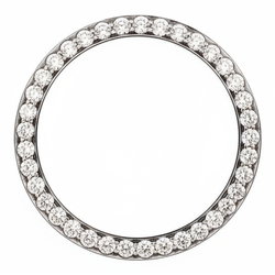 Lunetta per Orologio con Diamanti 5 Carati 28 mm Adatta a Rolex Datejust in Vero Acciaio Inossidabile Autentico Pavé Rotondo
