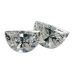 Naturale Terra Estratto Diamanti F Vs1 Half-Moon 0.50 Carato Coppia Di Mezzo Luna Sciolto
