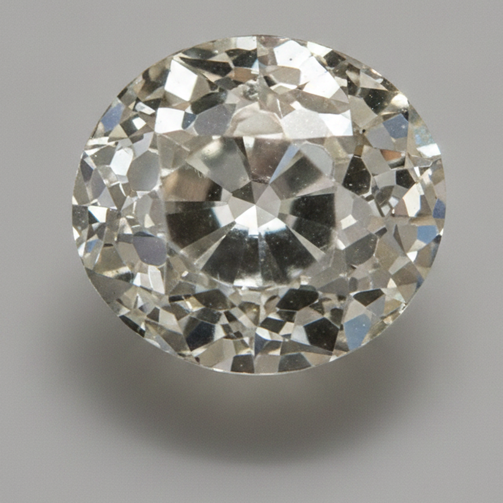 Diamante Naturale Sciolto Taglio Vecchia Miniera Rotondo H VS1 6 Carati estratto dalla terra