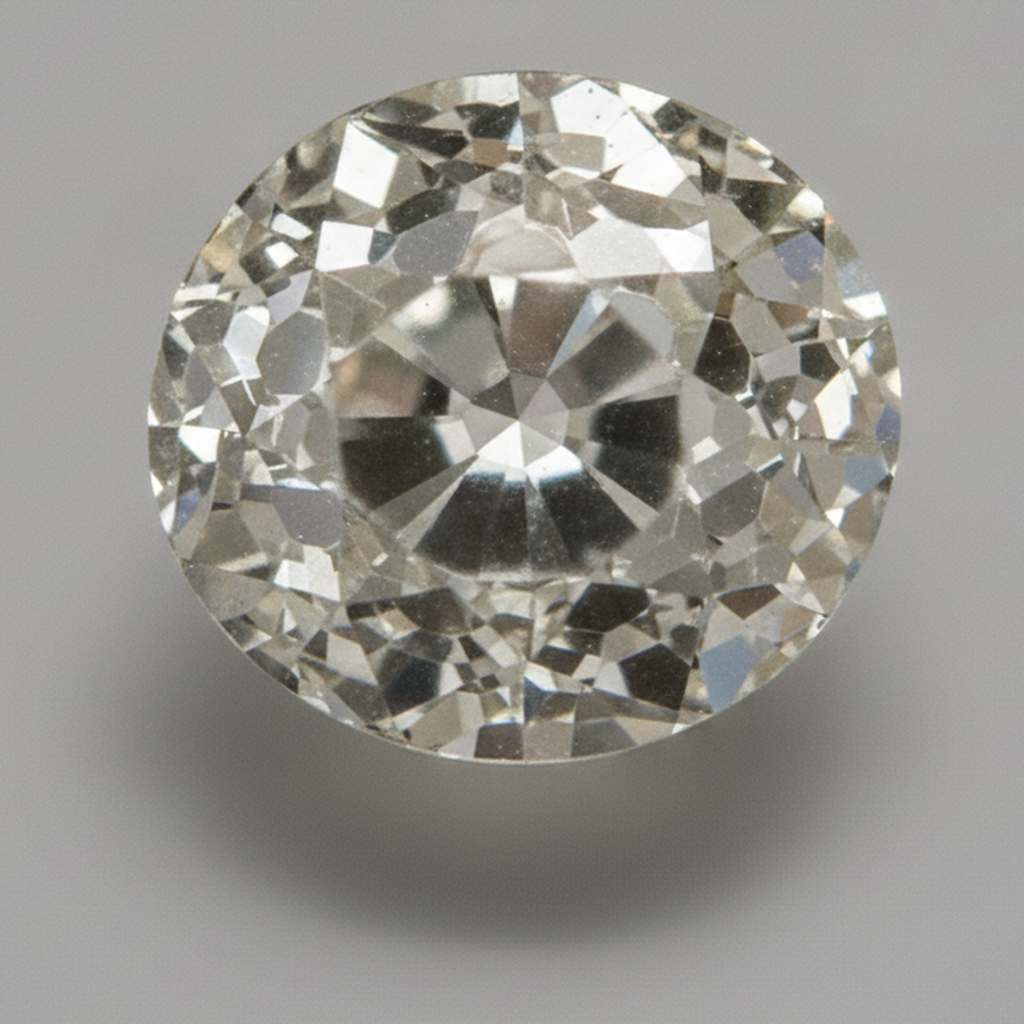 Diamante Naturale Sciolto Taglio Vecchia Miniera Rotondo H VS1 6 Carati estratto dalla terra