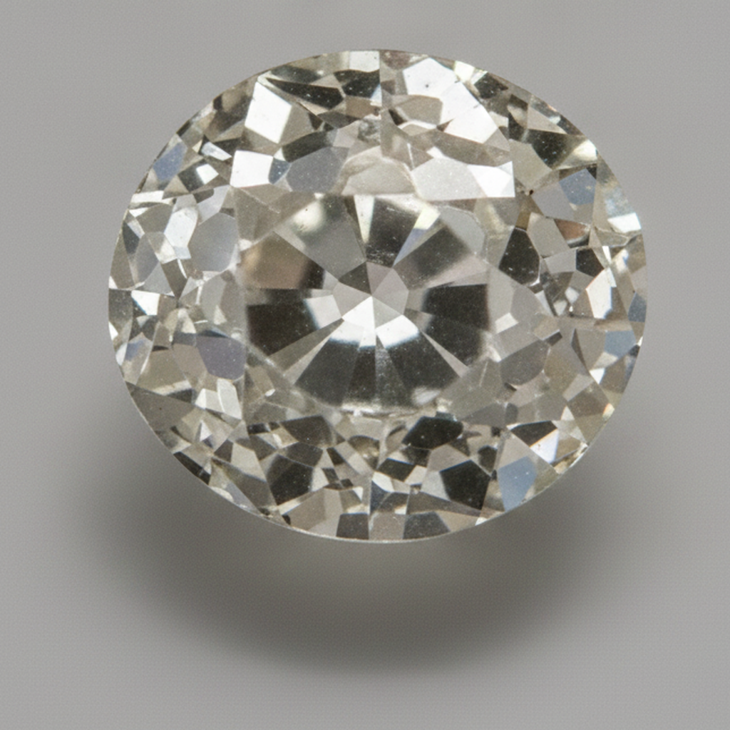 Diamante Naturale Sciolto Taglio Vecchia Miniera Rotondo H VS1 6 Carati estratto dalla terra