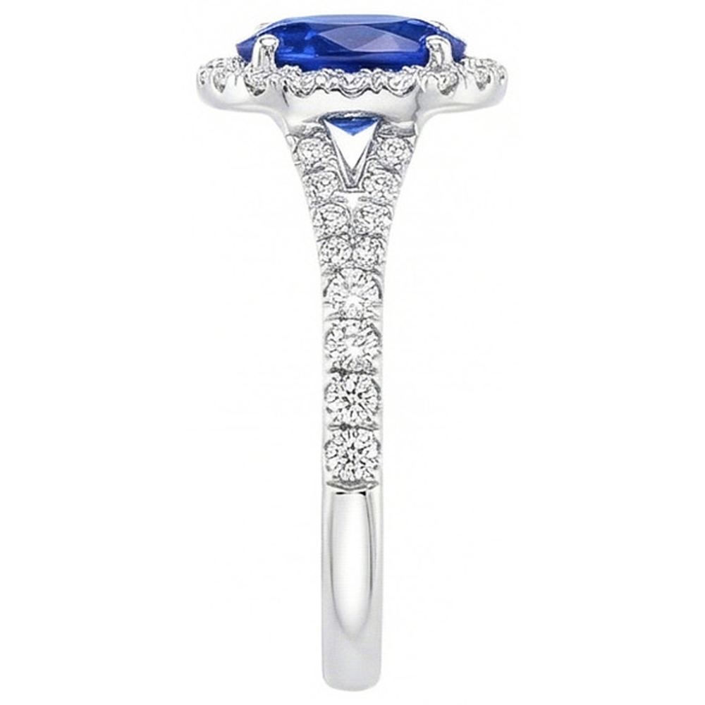 vero round diamante 4.10carati fede eternity vista di profilo