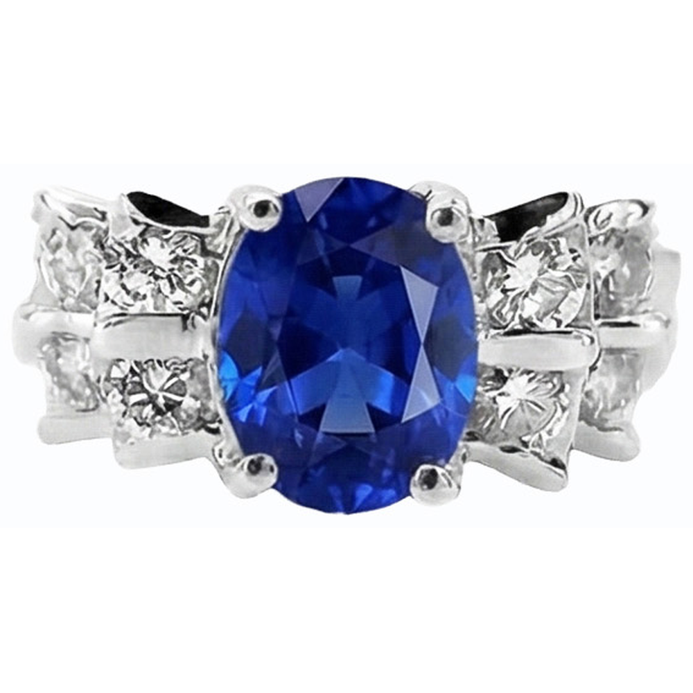 vero round diamante 2.50carati fede eternity vista di profilo